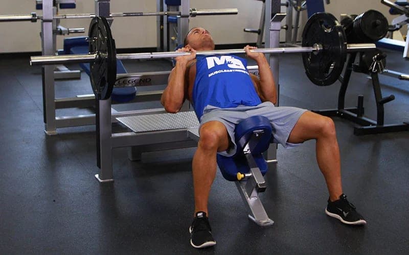 Incline Close Grip Bench Press