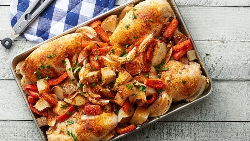 Fırında Tatlı Patates ve Tavuk Göğsü