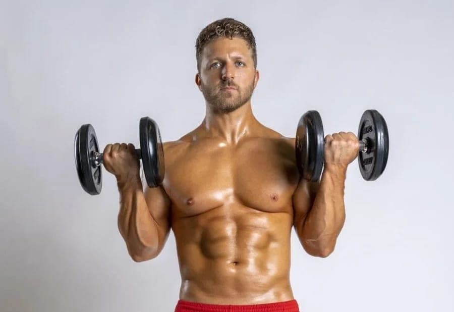 Exercise Ball Dumbbell Curl