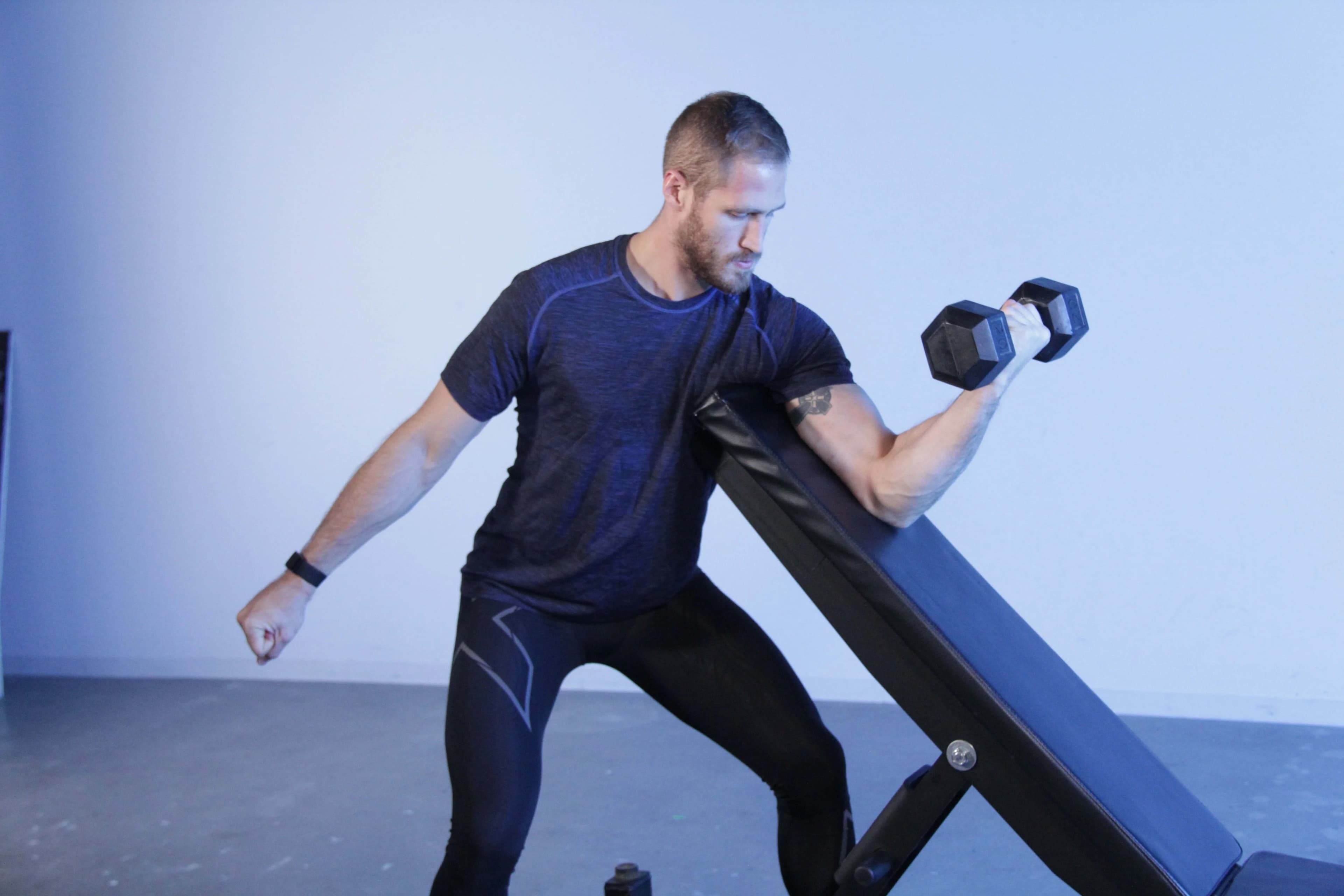 Dumbbell Preacher Curl