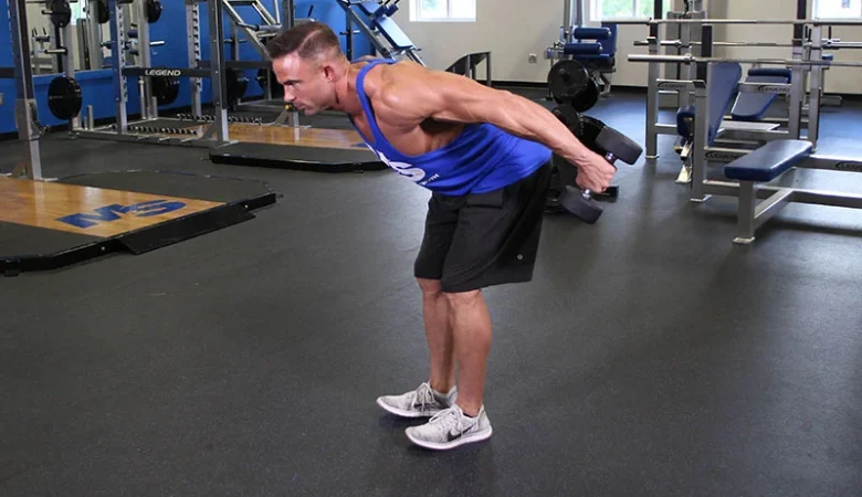 Bent Over Dumbbell Tricep Kickback
