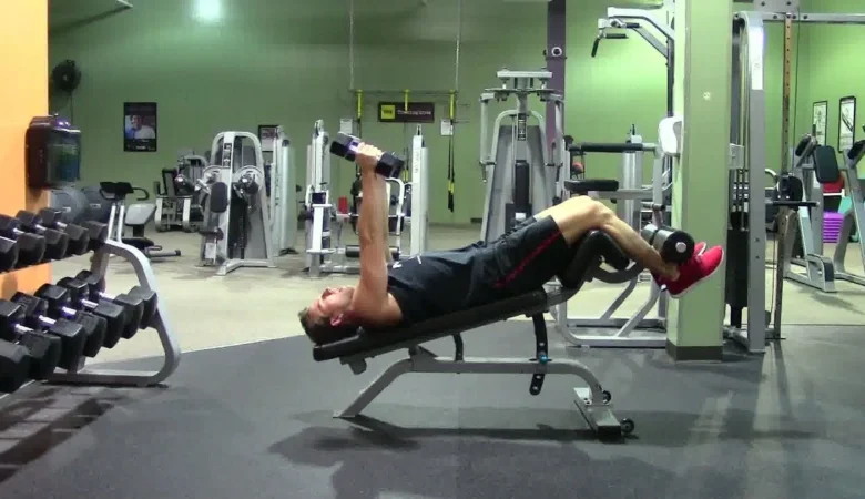 Decline Lying Dumbbell Extension