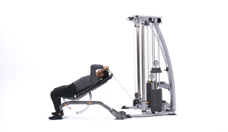 Incline Cable Tricep Extension (Rope Extension)